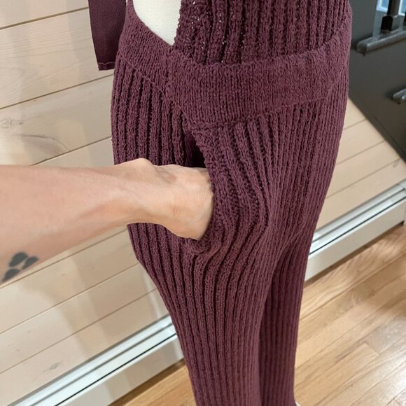 063 Free People Beach Cohen Sweater ribbed overalls NWOT Size Large - Picture 6 of 7